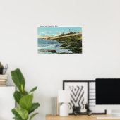 Poster Vue du phare de Pemaquid (Bureau à domicile)