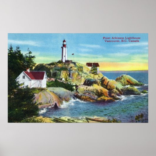 Poster Vue du phare de Point Atkinson 2 (Devant)