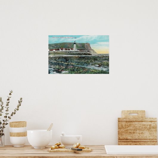 Poster Vue du phare de Point LomaSan Diego, CA (Cuisine)