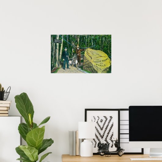 Poster Vue du plus grand nugget d'or au monde (Bureau à domicile)