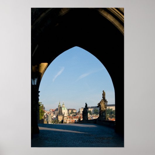 Poster Vue du pont Charles à Prague (Devant)