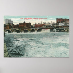 Poster Vue du pont de la rue Court montrant Lehigh