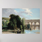 Poster Vue du pont du Gard, 1859 (Devant)