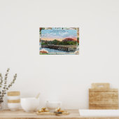 Poster Vue du pont et du pavillon de Sewall (Cuisine)