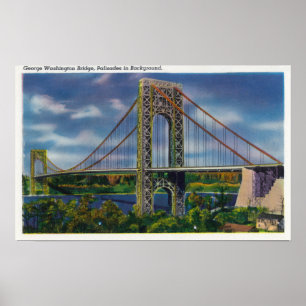 Poster Vue du pont George Washington