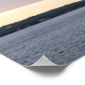 Poster Vue du pont Mackinac depuis le lac Michigan (Coin)