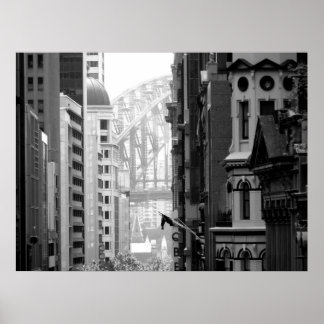 Poster Vue du pont portuaire 1