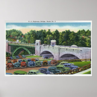Poster Vue du pont US Hwy Route 9