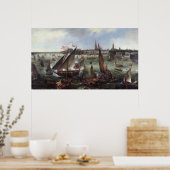 Poster Vue du port d'Anvers (Cuisine)