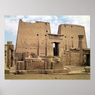 Poster Vue du premier pylône du Temple de Horus