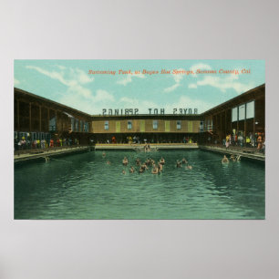Poster Vue du réservoir de natation