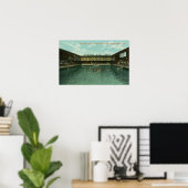 Poster Vue du réservoir de natation (Bureau à domicile)