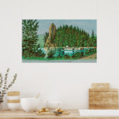 Poster Vue du Rooster Rock et Riverboat (Cuisine)