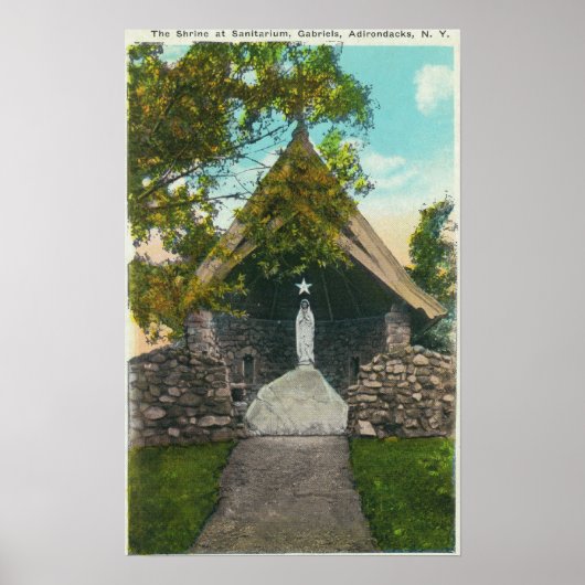 Poster Vue du Sanctuaire à Sanitarium à Gabriels (Devant)