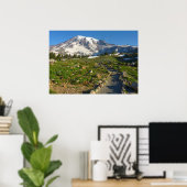 Poster Vue du sentier Skyline du mont Rainier (Bureau à domicile)