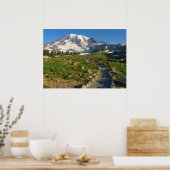 Poster Vue du sentier Skyline du mont Rainier (Cuisine)