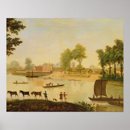 Poster Vue du Shepperton sur la Tamise, après (Devant)