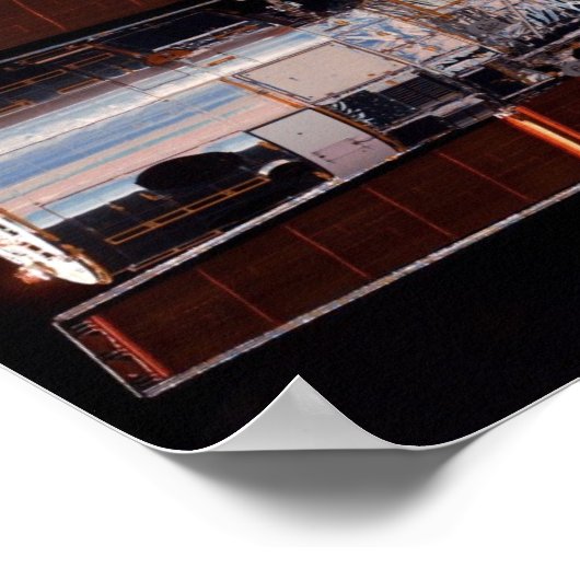 Poster Vue du télescope Hubble de Shuttle Discovery (Coin)