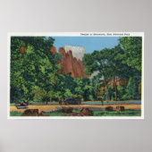 Poster Vue du temple de Sinawava (Devant)