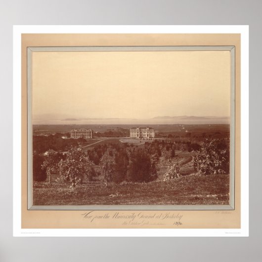 Poster Vue du terrain de l'Université à Berkeley(1337) (Devant)