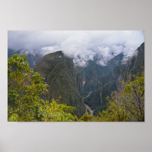 Poster Vue du train à Machu Picchu, Pérou (Devant)