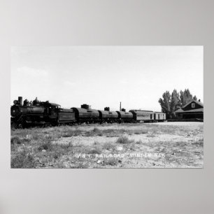 Poster Vue du train de la Virginia & Truckee