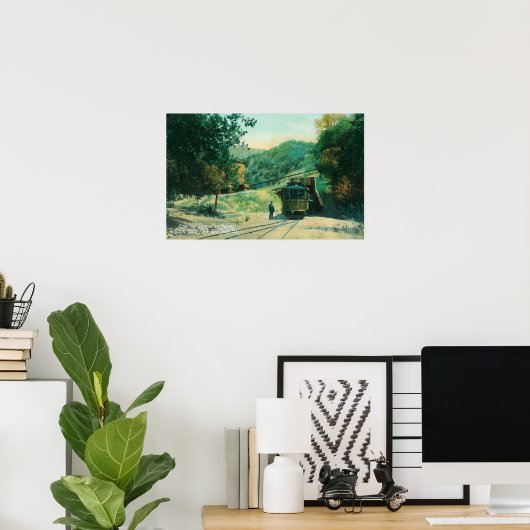 Poster Vue du train entrant du tunnel à Alum Rock (Bureau à domicile)