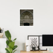 Poster Vue du tympan représentant la Vierge et le Chi (Bureau à domicile)