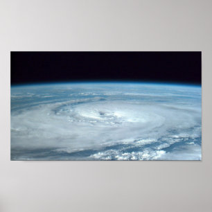 Poster Vue du typhon Angela de Shuttle Columbia