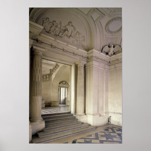 Poster Vue du vestibule central, construit 1642-51 (Devant)