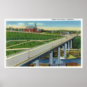 Poster Vue du viaduc et de l'extérieur de l'arsenal