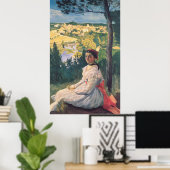 Poster Vue du village de Frédéric Bazille (Bureau à domicile)