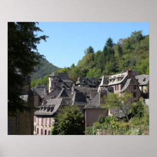 Poster Vue du village médiéval (photo)