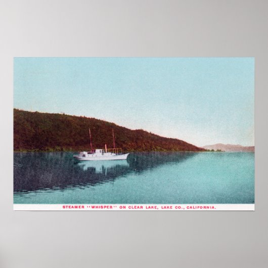 Poster Vue du Whisper à vapeur sur le lac (Devant)