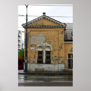 Poster Vue D'Un Ancien Bâtiment Négligé