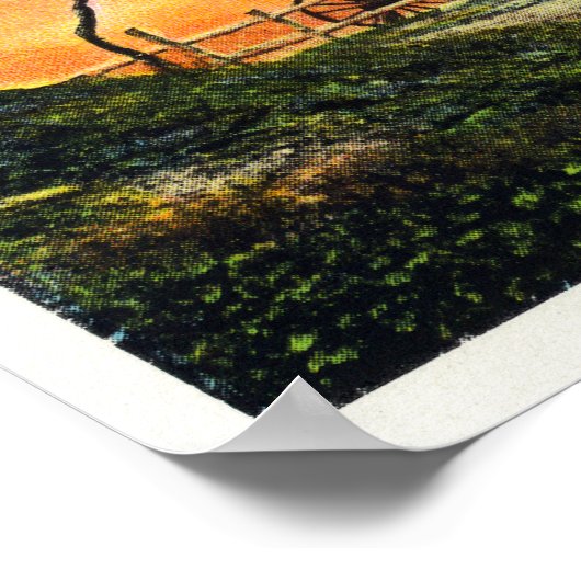 Poster Vue d'un ancien moulin à vent (Coin)