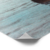 Poster Vue d'un bateau à la maison sur le lac (Coin)