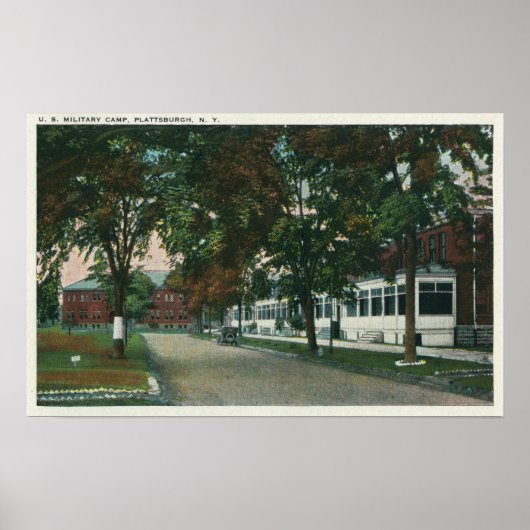 Poster Vue d'un camp militaire américain (Devant)