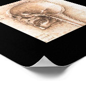 Poster Vue d'un crâne par Léonard de Vinci c. 1489 (Coin)