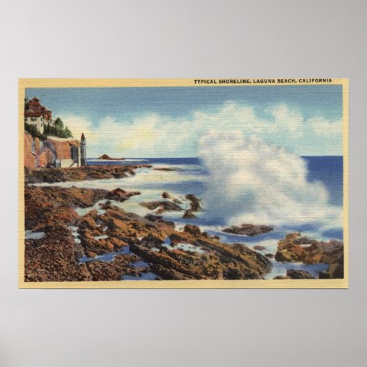 Poster Vue d'un littoral typique (Devant)