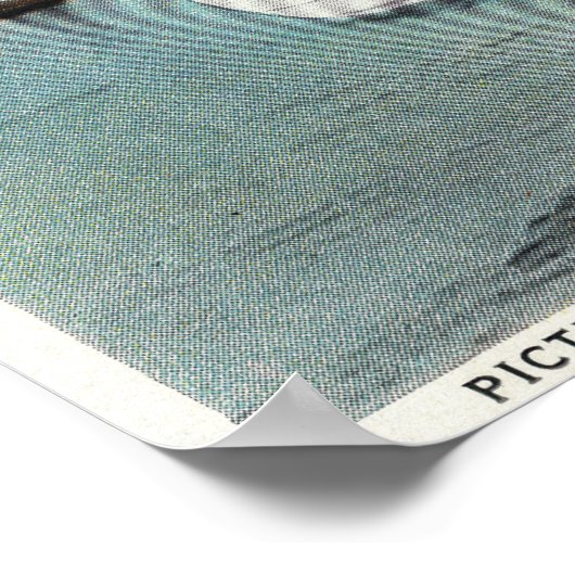 Poster Vue d'un panier à cheval tirant dans un bateau (Coin)