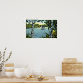 Poster Vue d'un vapeur sur la rivière Songo (Cuisine)