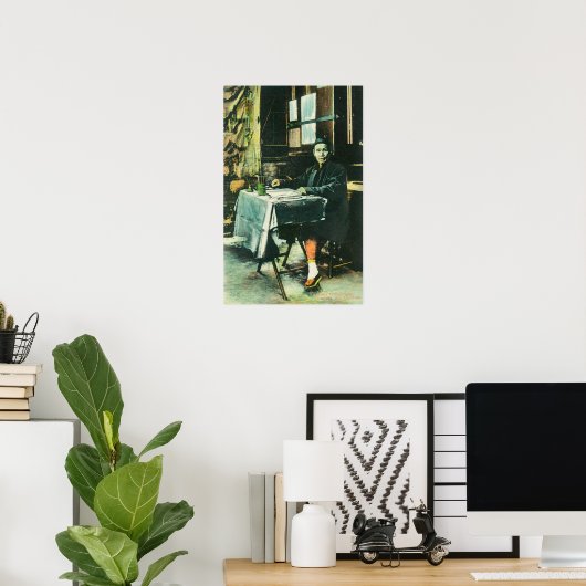 Poster Vue d'un vendeur chinois de Fortune (Bureau à domicile)