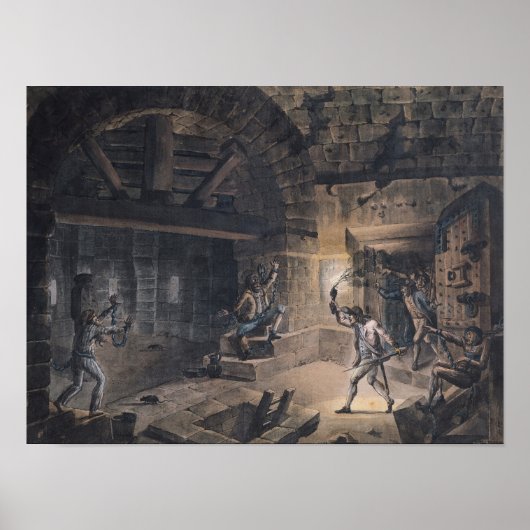 Poster Vue d'une cellule de la Bastille (Devant)