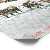 Poster Vue d'une équipe de chiens Husky (Coin)