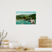 Poster Vue d'une famille sur Lake DockInverness, CA (Cuisine)