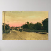 Poster Vue d'une Ford Model-T sur le boulevard (Devant)