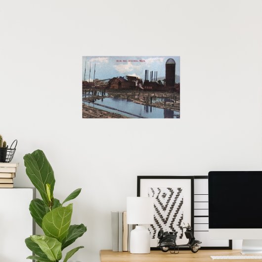 Poster Vue d'une fraise (Bureau à domicile)