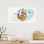 Poster Vue d'une illustration abstraite colorée (Cuisine)