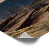 Poster Vue d'une lune hypothétique en orbite (Coin)